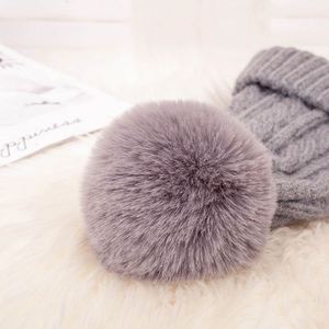 Wholesale Fashion Women Pom Pom Beanies Lady Knitted Beanie Cap Knitted Fleece Lining Winter Warm Beanie <b>Hats</b> - Product Image 5