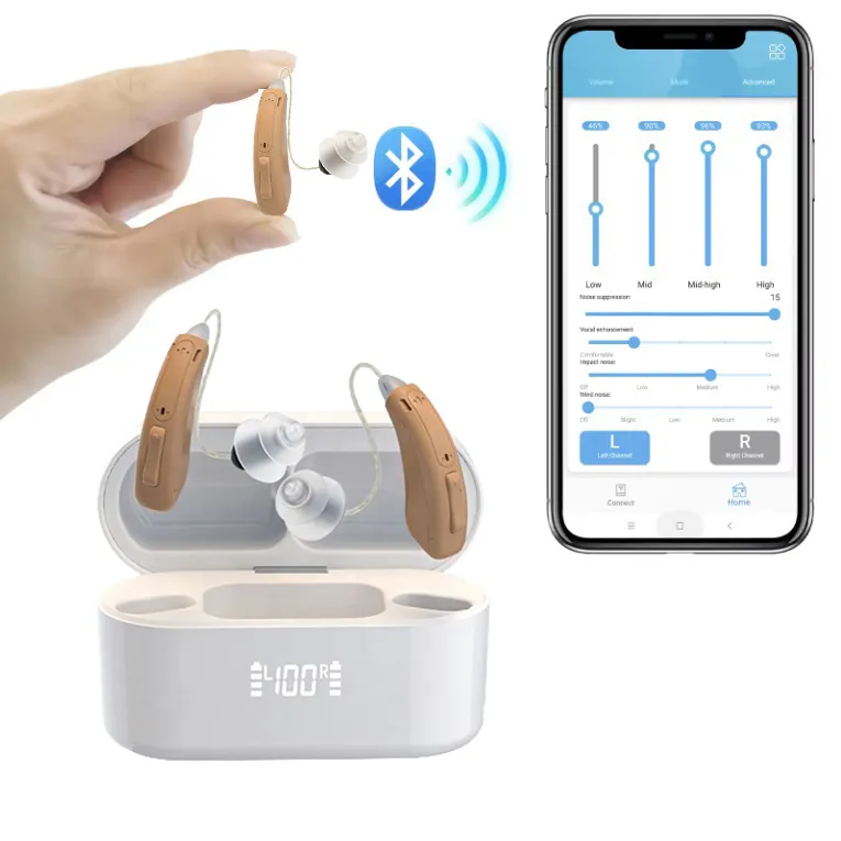 Blue tooth Hearing Aids for Seniors Rechargeable Digital Hearing Amplifier with Smart App Control