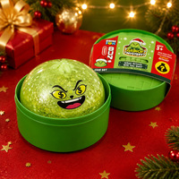   Jouet Squishy Grinch de Halloween, boule anti-stress à remontée lente, jouet sensoriel doux à presser, cadeau amusant pour enfants et adultes