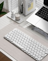 Clavier BT Pie 83 touches, touches hexagonales en nid d'abeille, base en alliage d'aluminium, ultra fin pour Mac, iPad, PC et Windows
