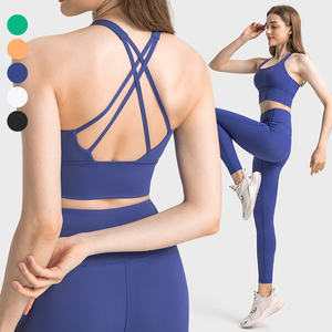 Soutien-gorge de sport personnalisé à maintien élevé et dos croisé avec haut d'entraînement sexy Coussinets de soutien-gorge de fitness confortables Inserts Bonnets Conception respirante - Product Image 3