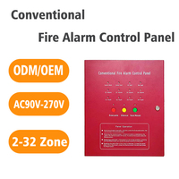 Panneau de contrôle de détection d'incendie conventionnel 2 zones AC90-270V avec batterie de secours SLA 12V unique, affichage LED de l'état, usine OEM ODM