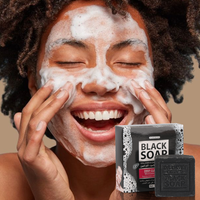 Barras de jabón blanqueador de poros multiusos, Control de aceite, Limpieza Profunda, carbón activado, colágeno, jabón negro para la cara