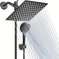 Pommeau de Douche Rectangulaire Effet Pluie, Robinet de Douche, Tête de Pulvérisation 8, 12, 14 Pouces, Couverture Corporelle Complète
