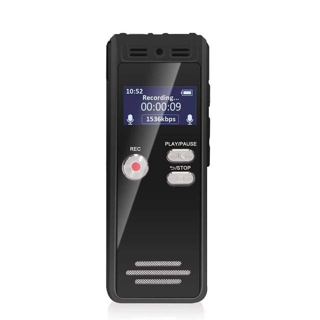 High Quality Rechargeable Sound Recorder with A-B Repeat and Variable Speed Playback Study Work Audio Recorder Voice Recorder