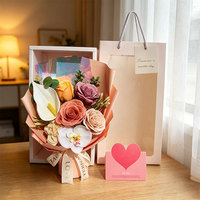 Calla-Lilie Phalaenopsis Rosen-Seifenblume Fensterblick-Handseife Handgemacht Direkt Bezogen Luxuriöse Geschenkbox zum Muttertag