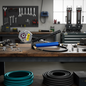 Pince à sertir manuelle Vevor en aluminium, pompe 300 bars, course de 35 mm, pour tuyau hydraulique en cuivre - Product Image 2