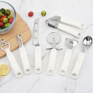 Stainless Steel Accessory <b>Garlic</b> Press Cheese Knife Ice Cream Scoop Bottle Opener Kitchen Gadget Set - Product Image 1