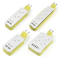 Toptan AB Taşınabilir Priz Çoğaltıcıları 4'lü Priz USB Type-C, 15W Şarjlı Seyahat Prizleri Toplu Olarak Gönderime Hazır