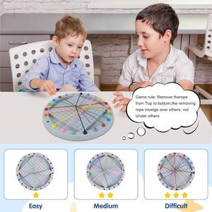 Jeu <span class=keywords><strong>de</strong></span> puzzle <span class=keywords><strong>de</strong></span> démêlage <span class=keywords><strong>de</strong></span> cordes, jeu <span class=keywords><strong>de</strong></span> stratégie éducatif pour enfants et adultes, jeu <span class=keywords><strong>de</strong></span> voyage familial avec des défis à plusieurs niveaux - Product Image 4