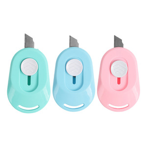 Mini Utility Knife Candy Color Portable Paper Cutter Stainless Steel Blade For Student Package Opening - Product Image 2
