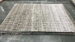 Grand tapis de salon personnalisé moderne fait à la main de haute qualité 4m de large tapis tressé jacquard tissage plat imprimé bambou soie - Product Image 2