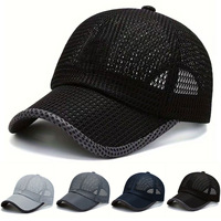 Gorra de malla transpirable CHQ-07 para hombre, gorra de béisbol de malla hueca, gorra de protección solar para deportes al aire libre