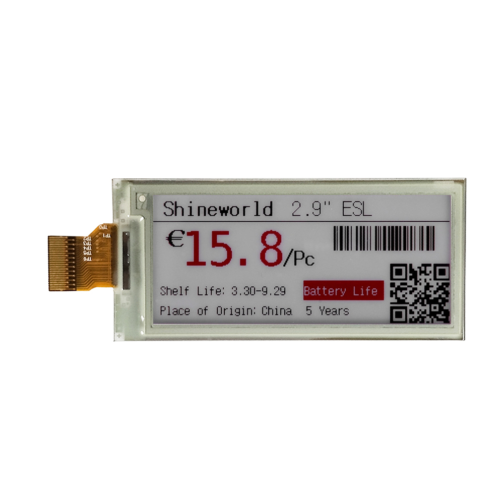 Тренд 2019 E-paper 2,9 дюймов 128x250 Epaper Tag Color Epaper Display