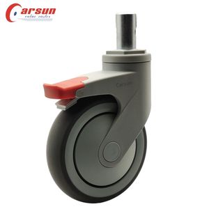 Medical Castors 4/5 Inch Nylon Steel Thermoplastic Rubber Hospital Laboratory <b>Trolley</b> Caster <b>Wheels</b> - Product Image 6