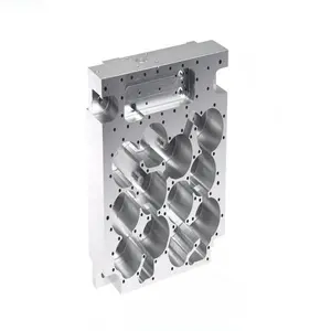 Komponen mesin penggilingan Cnc logam kustom blok Aluminium untuk fabrikasi Aluminium Cnc