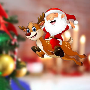 Autocollant en vinyle père noël et renne véhicule festif et <span class=keywords><strong>moto</strong></span> accessoires de voiture de noël durables autocollants de décoration - Product Image 3