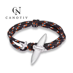 Gran oferta, accesorios de moda, pulseras de avión piloto, dijes hechos a mano para hombres, pulseras de paracaídas de nailon - Product Image 5