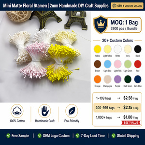 Amplia gama de colores Mini mate pistilo Floral <span class=keywords><strong>estambre</strong></span> 2mm 3900 Uds flores artificiales hechas a mano DIY para suministros artesanales - Product Image 6