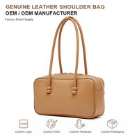 Sac à main en cuir véritable avec fermeture éclair et poignée supérieure, design moderne et souple, idéal pour la ville, le bureau ou les occasions décontractées, sac à bandoulière pour femme, marque privée
