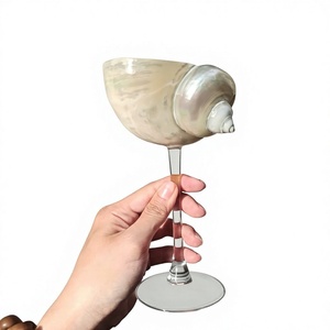 Vietnam Luxury Seashell Glasses Handmade Glass and Natural Shell for Wine <b>Cocktails</b> <b>Home</b> Decor Weddings and Retail - Product Image 2