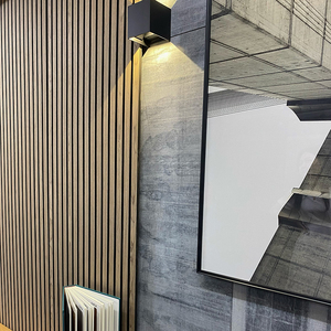 Panneau mural acoustique noir moderne en bois placage finition très efficace Absorption acoustique <span class=keywords><strong>salle</strong></span> <span class=keywords><strong>de</strong></span> sport cuisine <span class=keywords><strong>salle</strong></span> <span class=keywords><strong>de</strong></span> <span class=keywords><strong>bain</strong></span> salon - Product Image 1
