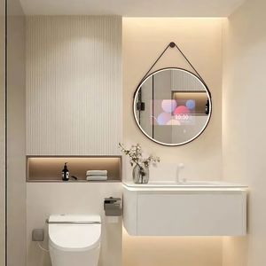 Miroir de salle de bain intelligent avec écran tactile LED, miroir de <span class=keywords><strong>fitness</strong></span> et de gym pleine longueur pour l'entraînement à domicile, miroir de salle de bain magique avec Android - Product Image 2