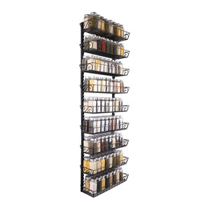 Grande capacità 9 strati in metallo <span class=keywords><strong>da</strong></span> <span class=keywords><strong>parete</strong></span> cucina porta spezie Rack portaoggetti per ampolla - Product Image 5