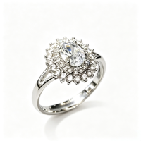 Bagues en laiton plaqué platine, pierres étincelantes élégantes pour les fêtes d'anniversaire, les mariages, les anniversaires de mariage, bijoux de mode, cadeaux