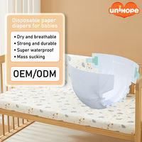 Échantillon gratuit de couches jetables respirantes personnalisées pour bébés avec bande magique Prévention des fuites 3D et tissu non tissé-Vente en gros