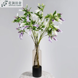 Bellflower artificiale di seta lunga a mano impermeabile per la decorazione della casa di san valentino festa evento matrimonio fai da te fiore - Product Image 3