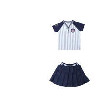 ZN-respirant été rayure t-shirts et bas enfants bons matériaux uniforme scolaire primaire