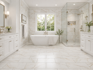UnionStone Hot <b>Sale</b> Luxury Carrara Gold Marble Polished Paving Tile <b>for</b> Bathroom flooring Tiles Wall Tiles - Product Image 1