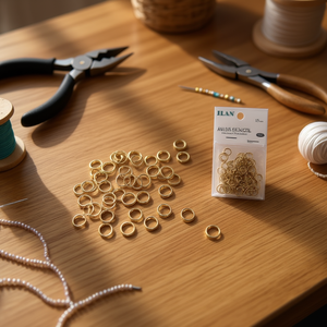 Anelli a cerchio Ilan da 15 mm color oro in metallo chiuso per la creazione di gioielli - Product Image 2