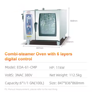 Horno Comercial Multifunción de 6, 10, 20, 40 Bandejas a Precio de Fábrica, Horno Grande para Pan, Pollo Asado y Pescado, 6 Niveles - Product Image 4