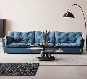 Ensemble modulaire de luxe avec structure en bois massif, design minimaliste, meubles de salon - Product Image 1