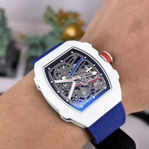 RM67-02 Luxury <b>Skeleton</b> <b>Automatic</b> Mechanical Men's Sports <b>Watch</b>, Carbon Fiber Case, Nylon Strap, Ultra-Thin 7.8mm - Product Image 5
