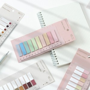 Marcadores de página Pestañas de índice adhesivas Bloc de notas de PET Banderas de notas de publicación personalizadas Nota de flecha grabable estilo ins pegatina de nota de estudiante de color - Product Image 4