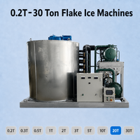 Machine à glace en flocons industrielle automatique de 20 tonnes, compresseur, construction en acier inoxydable, pour centre de production de glace à haute productivité