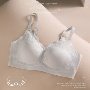 Op voorraad: Franse kant bh voor dames, liftend en <span class=keywords><strong>push</strong></span>-up, naadloos, zonder beugels, satijn, ademend, lichtgewicht, voorkomt doorzakken - Product Image 5