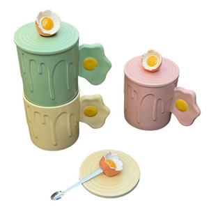 <span class=keywords><strong>Taza</strong></span> <span class=keywords><strong>de</strong></span> cerámica <span class=keywords><strong>de</strong></span> huevo escalfado con diseño <span class=keywords><strong>de</strong></span> dibujos animados con tapa, caja <span class=keywords><strong>de</strong></span> regalo práctica para niñas y regalos <span class=keywords><strong>de</strong></span> cumpleaños para <span class=keywords><strong>mejores</strong></span> amigos - Product Image 5
