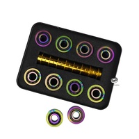 16-PCS Overlap Si3N4 Black Hybrid 11-Ball Mini Ceramic Bearings 608 627 Inline Quad Speed Skate Rodamientos with 8-PCS Spacers