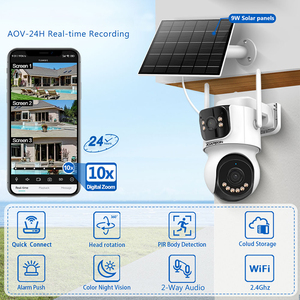 Joareon aov không dây <span class=keywords><strong>Wifi</strong></span> năng lượng mặt trời Máy ảnh 4MP icsee ngoài trời PTZ ống kính kép con người phát hiện mạng an ninh năng lượng mặt trời máy ảnh - Product Image 2