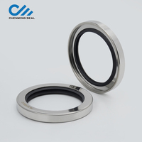 Joint d'étanchéité rotatif à double lèvre en acier inoxydable Ceimin avec revêtement PTFE pour compresseur d'air, boîte de vitesses, pompe à vide, ID 60-100, haute vitesse, 2 Mpa