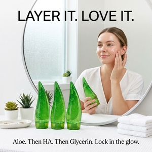 Gel de <span class=keywords><strong>Aloe</strong></span> <span class=keywords><strong>Vera</strong></span> Orgánico de Alta Pureza (99%), Hidratante Facial, Calmante y Blanqueador, Vegano, para Todo Tipo de Piel - Marca Coreana - Product Image 6