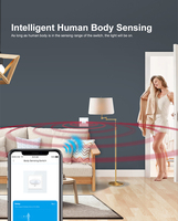 LIVOLO Sensor Gerak PIR Nirkabel, Detektor Kehadiran Tubuh Pintar dengan Desain Tanpa Kabel untuk Apple HomeKit Alexa Smart Home