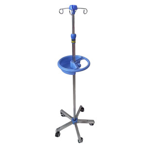 Soporte de Suero Portátil de Acero Inoxidable con Base Retráctil de Cinco Puntas para Uso en Hospitales y Clínicas - Product Image 4