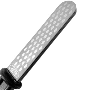 Aiguisoir <span class=keywords><strong>de</strong></span> ciseaux en acier, <span class=keywords><strong>de</strong></span> couteaux en pierre à aiguiser Portable, avec manche noir, - Product Image 3