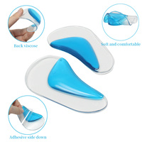 Semelles confortables en silicone, coussinets pour pieds plats, soutien de la voûte plantaire, inserts en gel pour fasciite plantaire, semelles pour pieds plats