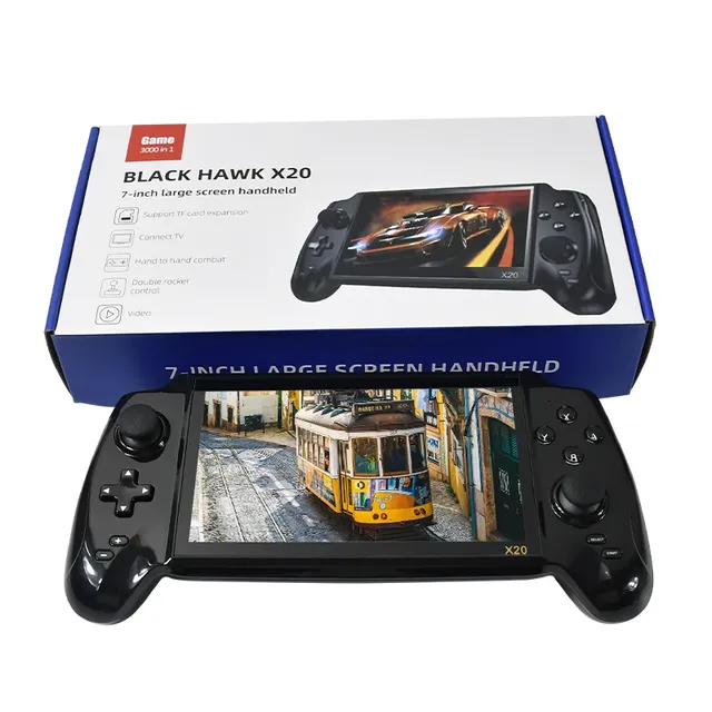 X20 Portable Retro Handheld Video Game Console Bulit-in 3000 Game 7.0 Inch HD Screen Music/Video Player Children's Gift
